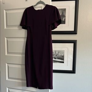 Calvin Klein Deep Purple Midi Dress